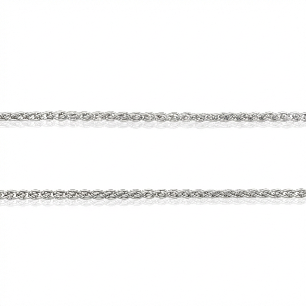 שרשרת ספיגה 45 ס"מ בזהב לבן 1.05 מ"מ 18 קראט