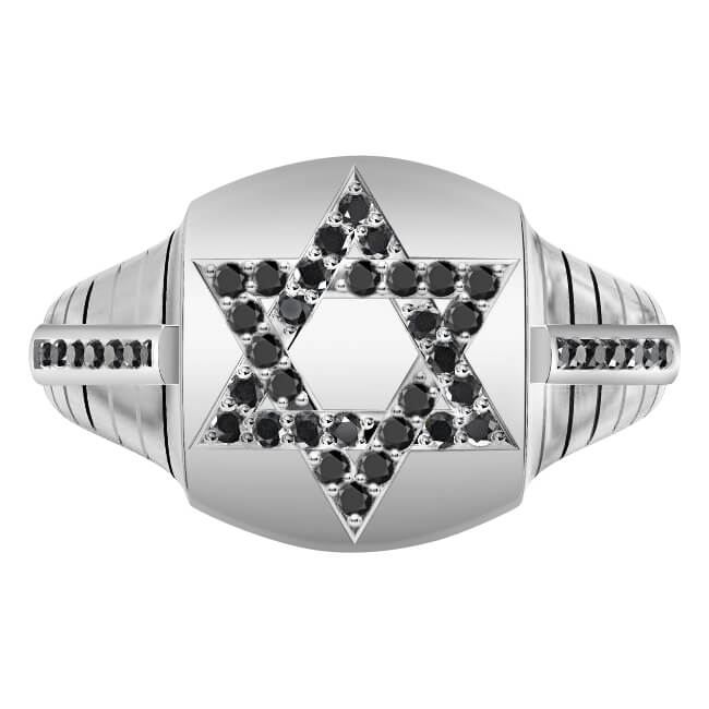 טבעת יהלומים מרשימה לגבר
