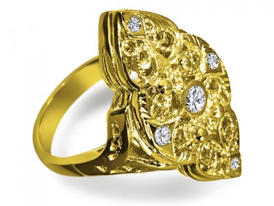 טבעות זהב ויהלומים רטרו