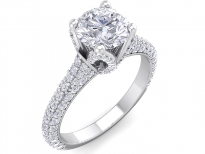 טבעת זהב אדום מעוצבת לאישה