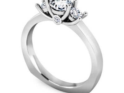 טבעת 3 יהלומים