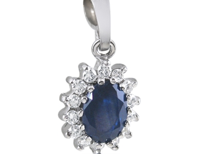 תליון אבן ספיר כחול