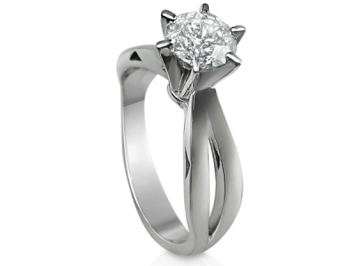 טבעת אירוסין יהלום חצי קרט מרובע פרינסס 