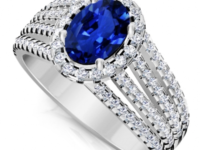 ספיר בטבעת זהב