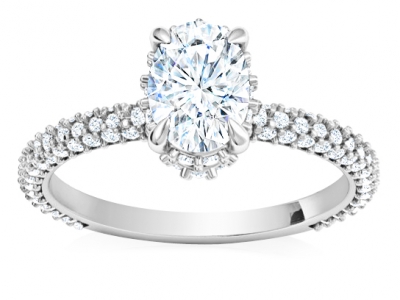 טבעת אירוסין יהלום אובל