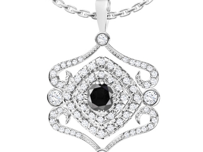 תליון יהלום שחור