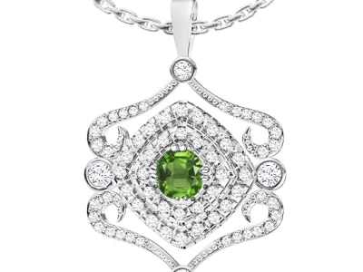 אמרלד ברקת תליון זהב