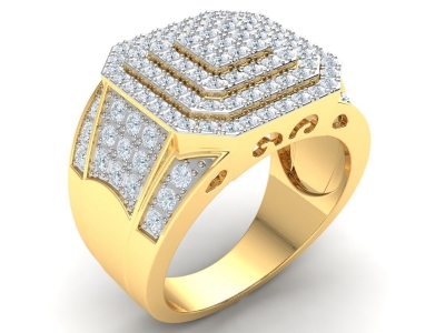 טבעת זהב מרשימה לגבר