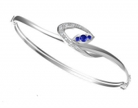 צמיד BANGLE משובץ יהלומים ואבני חן.