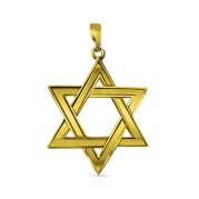 תליון מגן דוד זהב גדול במיוחד