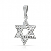 תליון יהלומים מגן דוד