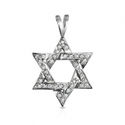 תליון מגן דוד זהב ויהלומים קלאסי