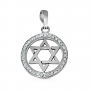 תליון מגן דוד זהב ויהלומים