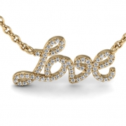 תליון יהלומים LOVE 