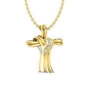 תליון צלב מעוצב Gold Cross Pendant