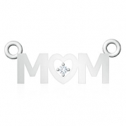 תליון MOM עם יהלום- מתנה לאימא וליולדת