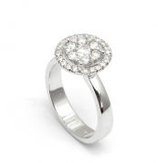 טבעת יהלום 0.22 קראט עם שיבוץ כוכב מיוחד - "SATURN"