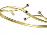 צמיד BANGLE משובץ אבני חן.