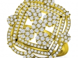 טבעת יהלומים וינטג תכשיטים מעוצבים טבעת זהב גדולה